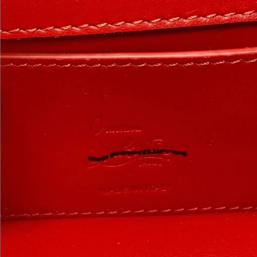 Christian Louboutin Elisa Nano leather and raffia tote - Picture 15 of 16